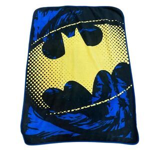 DC Comics Batman, "Ripped Shield" Micro Raschel Throw Blanket, 46" x 60", Multi